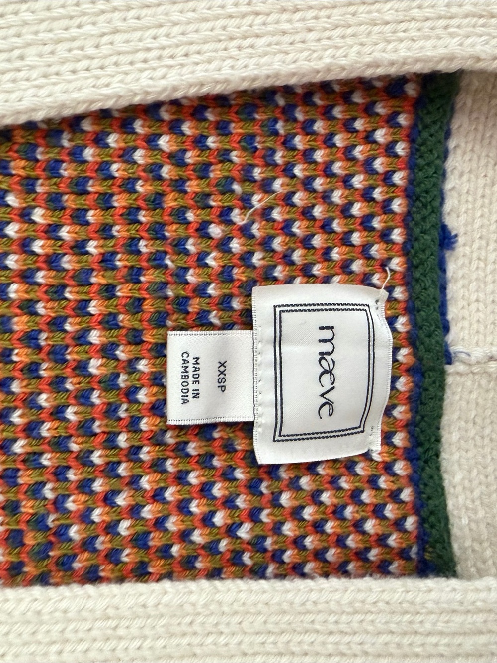 NWT Anthropologie Maeve citrus Grove'Knit Cardigan with Orange Motif - Picture 5 of 5